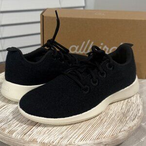 allbirds Smallbirds Wool Runner Kids Youth 1 Lace Up Sneaker Black Casual Shoe